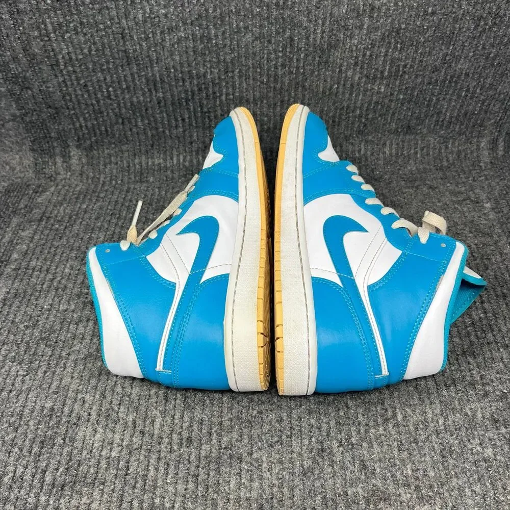 Nike Air Jordan 1 Mid Aquatone Blue Celestial Gold White Mens 8 DQ8426-400